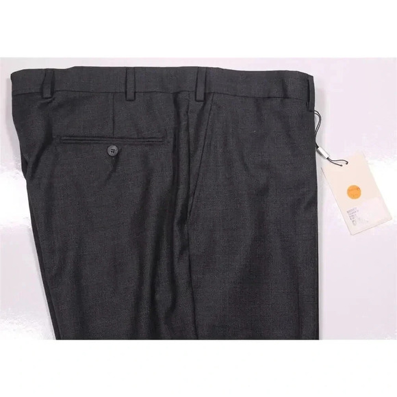 Suitsupply Brescia Solid Gray Flat Front Super 110's Wool Dress Pants 38x36 - Picture 2 of 7
